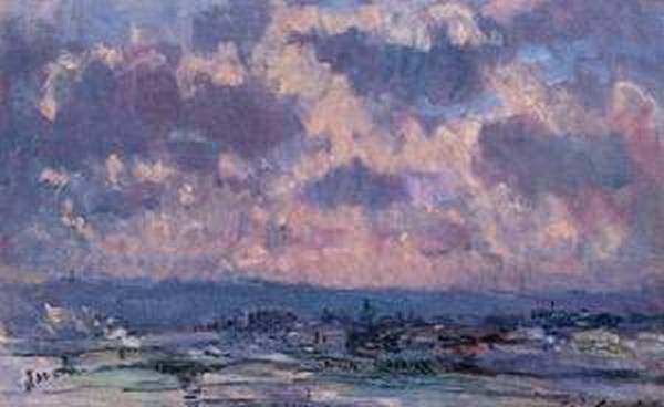 The Seine and the Faubourt Saint Server Sky Study Date unknown